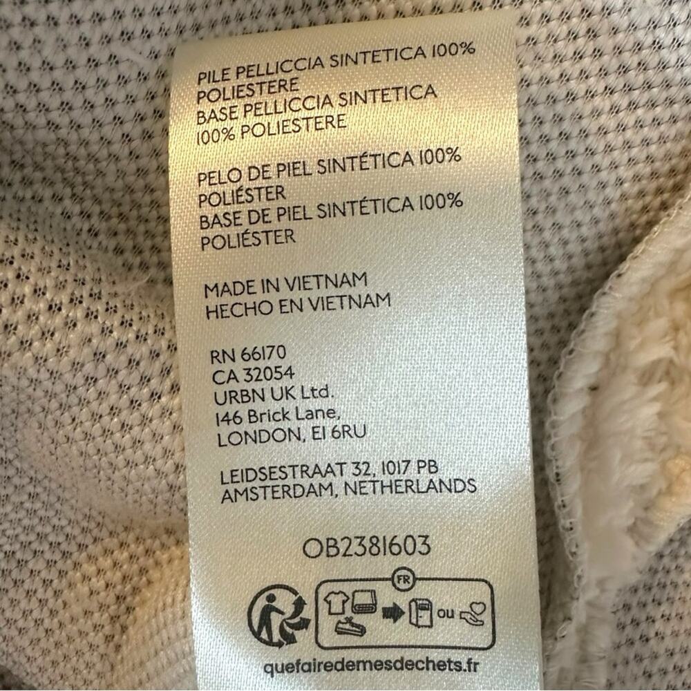 Free People Oversized Romantic Calla Sherpa Pullover Ivory Floral Medium NWT - Picture 10 of 13